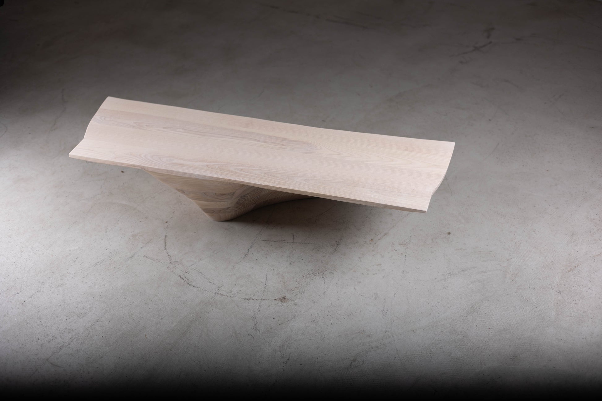 Sculptural Solid Wood Coffee Table EM111 Part Of Erosio Collection | View from above 