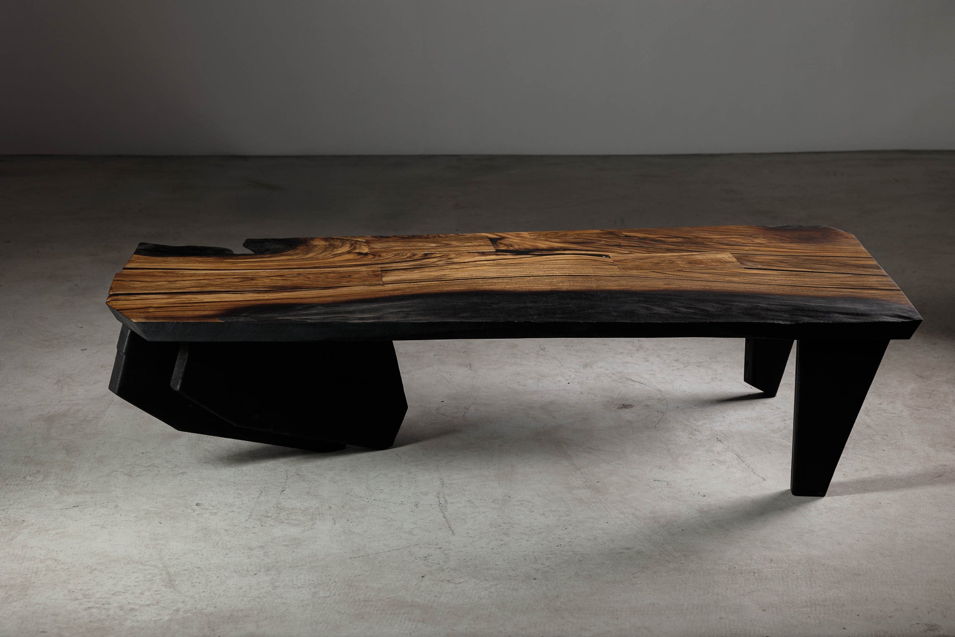 Japandi Walnut Coffee Table EM103 Part Of 18 Brut Collection | Side View