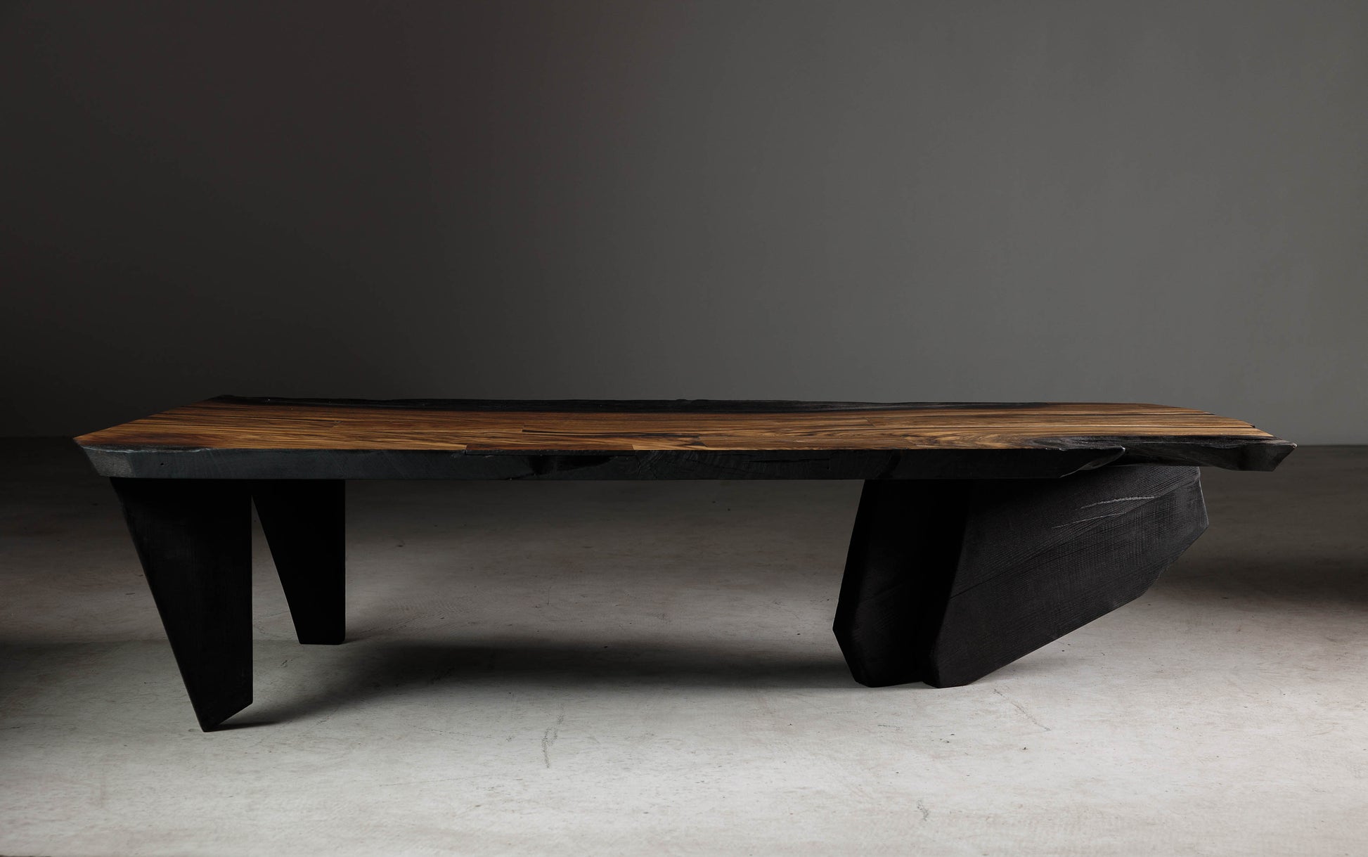 Japandi Walnut Coffee Table EM103 Part Of 18 Brut Collection | Sideview
