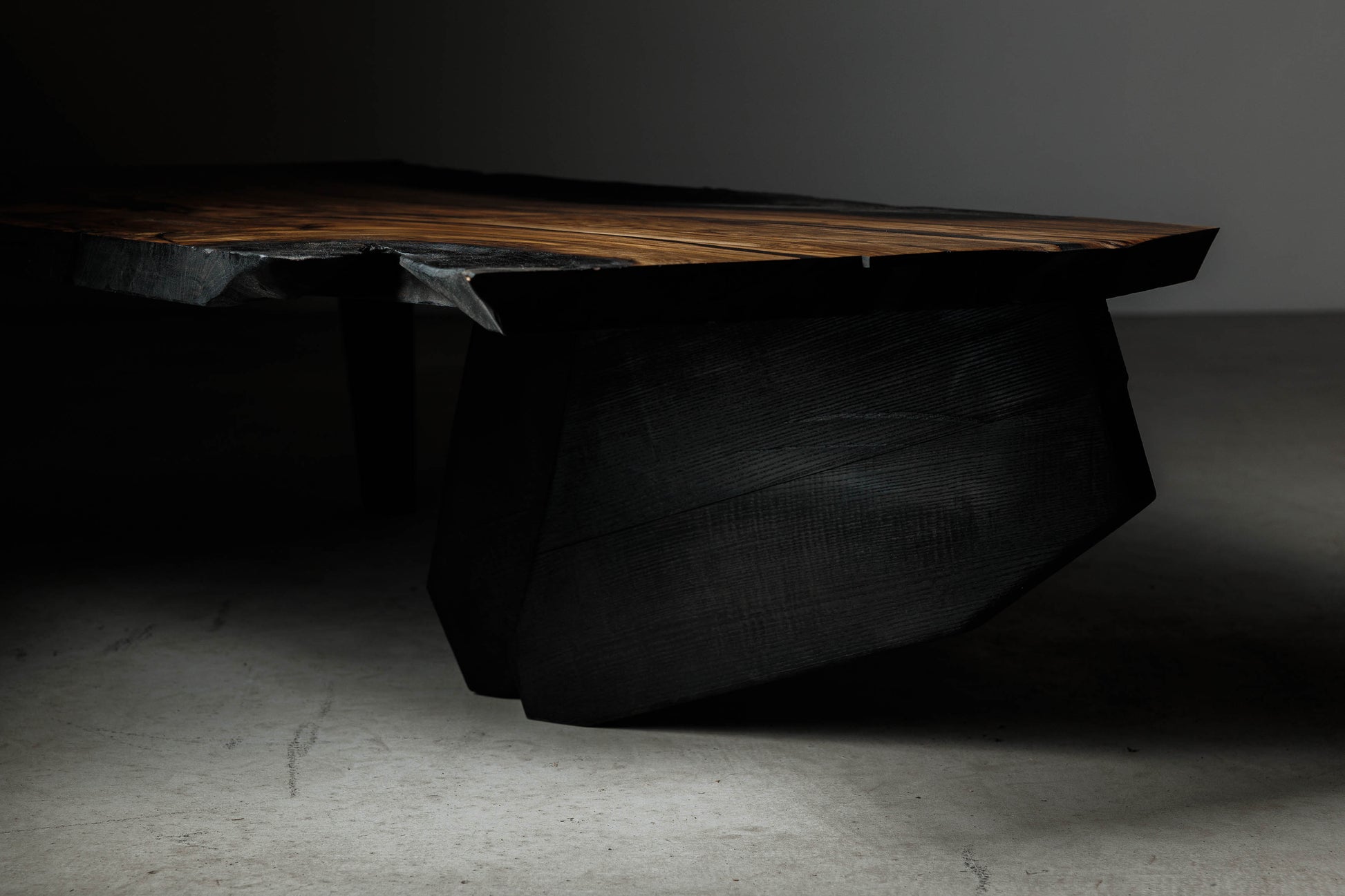 Japandi Walnut Coffee Table EM103 Part Of 18 Brut Collection | Detail Front View